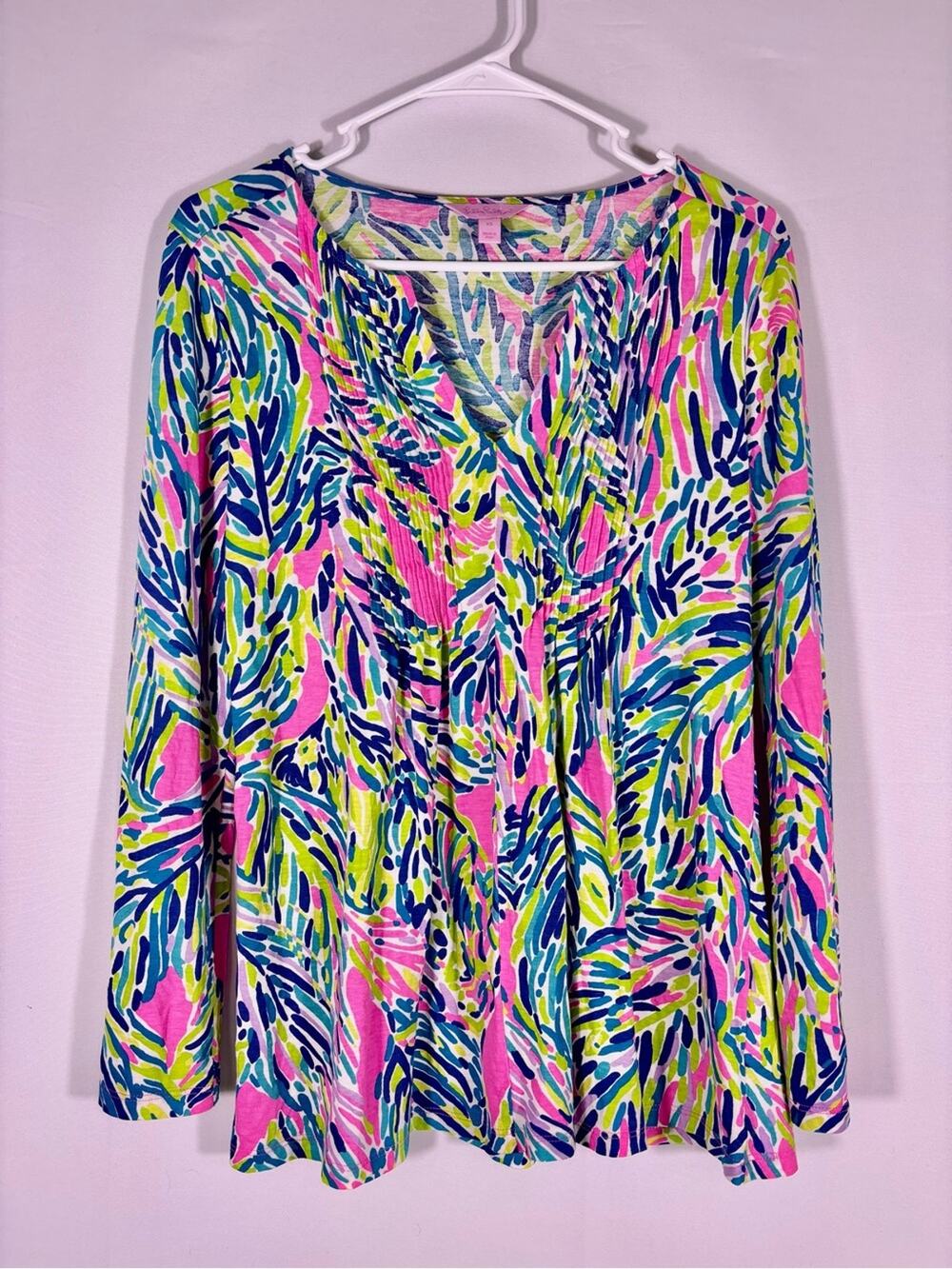 Lilly Pulitzer Pima Cotton Popover Tunic Resort Coastal XS